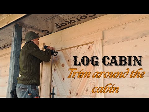 Log Cabin Renovation | Window and Door Trim/Tiling our Bathroom