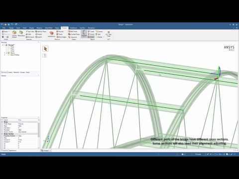 Creating and Analysing a Beam and Shell Bridge Model with ANSYS SpaceClaim and Mechanical