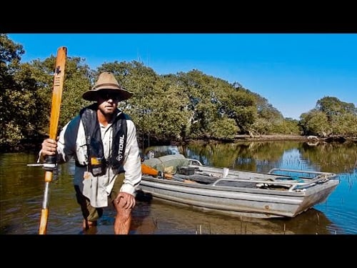 SWAMP CAMPING IN A TINY BOAT.. Mini Tinny Adventurres