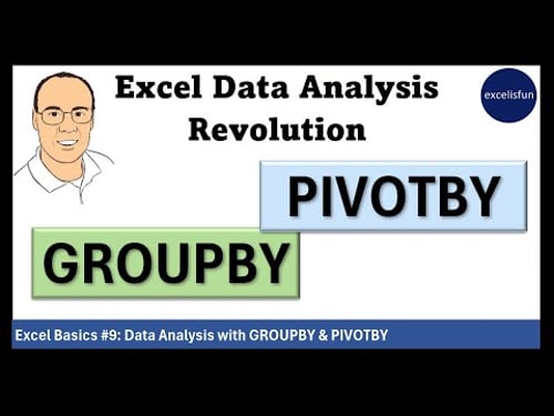 MS 365 Excel Basics 09: PIVOTBY & GROUPBY Functions Beat PivotTable: 10 Mind-Blowing Examples!
