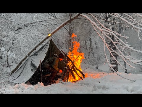 Surviving 2 Days in a DEADLY Blizzard | No Tent, No Sleeping Bag, -17°C Wilderness Challenge