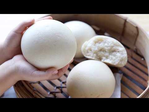 天然酵种馒头——不塌不酸,筋道扎实,个个标志!Sourdough Steamed Buns (Mantou)