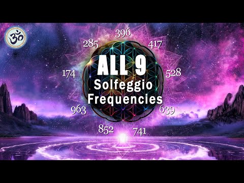 All 9 Solfeggio Frequencies, No Loop, Full Body Detox, Healing Frequencies, Meditation Music