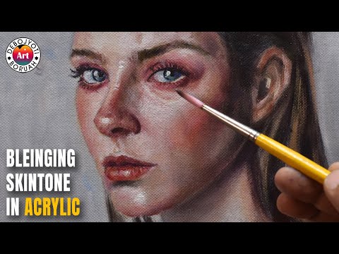 Blending Skin tone in Acrylic | Step-by-Step Portrait Painting with Acrylic by Debojyoti Boruah
