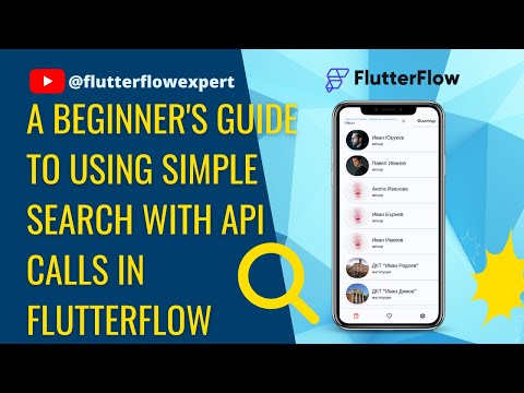 @FlutterFlow A Beginner's Guide to Using Simple Search with API Calls in FlutterFlow