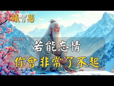 忘情的人,都很了不起!一旦你能做到忘情,已經不再需要修行了!#沐曦智慧