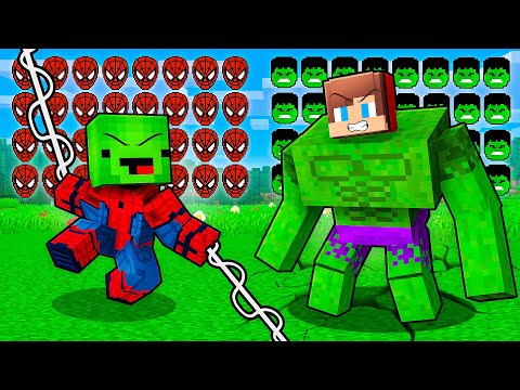 How Mikey and JJ Became Spiderman and Hulk in Minecraft? - Maizen