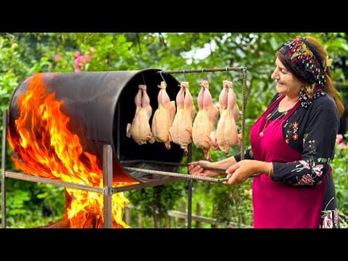 Grandma Cooks Whole Chickens in a Barrel - Secret Method That'll Impress You!