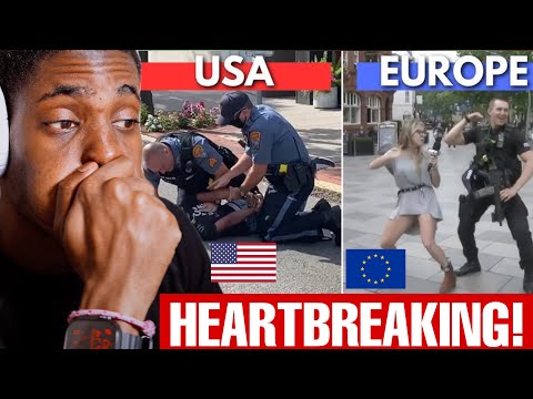 American React to American Police Compared To Police In Europe
