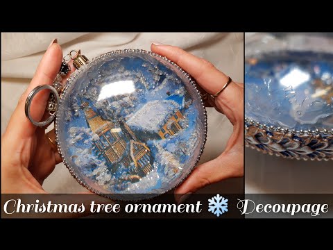 Christmas tree ornament 🎄 Decoupage tutorial
