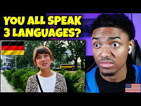 AMERICAN REACTS to How many Languages do Germans speak? (Berlin)