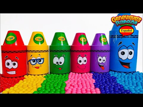 ¡Aprende los Colores con un Arcoíris de Crayones Sorpresa!