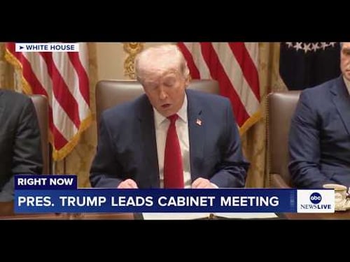 President Trump leads cabinet meeting at the White House: LIVE