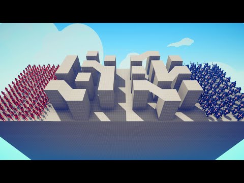 50x MELEE UNITS - TOURNAMENT in THE LABYRINTH | TABS - Totally Accurate Battle Simulator