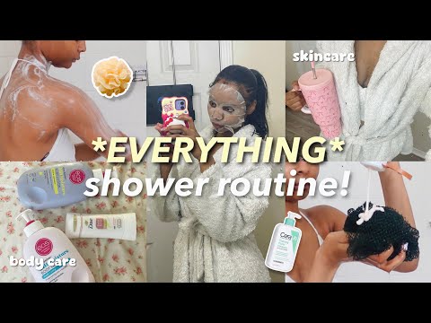 my EVERYTHING SHOWER ROUTINE π«§ π§Ό how to smell good 24/7!! body care, skincare, etc!