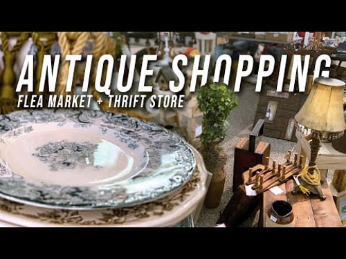 Flea Market Shopping for Antiques w/mom + Antique Mall Browsing, Goodwill & Styled Flea Market Haul!