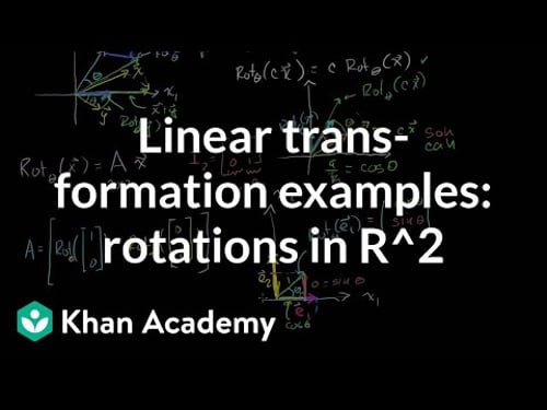 Linear transformation examples: Rotations in R2 | Linear Algebra | Khan Academy