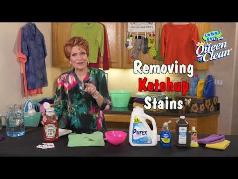 How to REMOVE KETCHUP STAINS - Queen Of Clean Cleaning Tip Video
