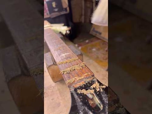 Repair of dirtiest American electric guitar