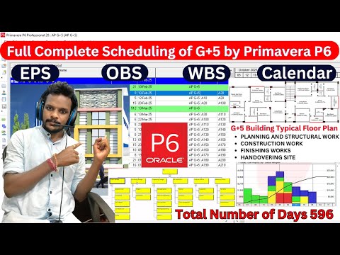 Learn Complete Scheduling of G+5 Building Project by Primavera P6 Software | Project management |
