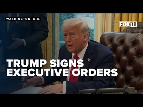 Trump takes questions as he signs executive orders