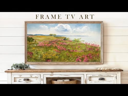 Vintage Wildflowers Landscape | Frame TV Art | Slideshow For Your TV | 4K HD Paintings