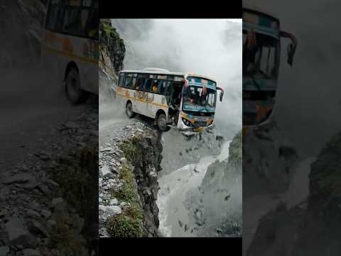 Most Dangerous Road in the Mountains 😰#shorts #foryou #mountains #viral