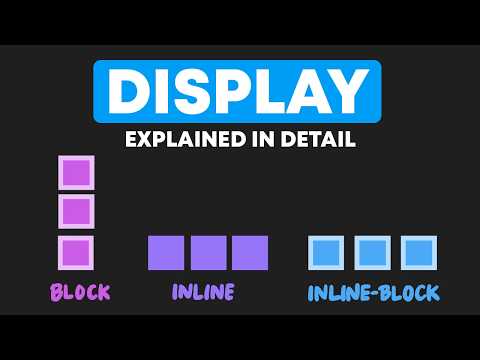 CSS Display Property: Block, Inline & Inline-Block - The Most Detailed Explanation on YouTube!