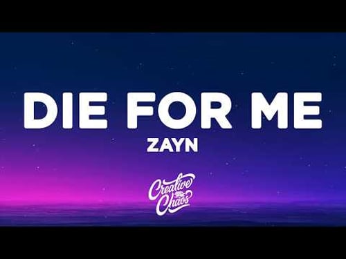 ZAYN - Die For Me (Lyrics)