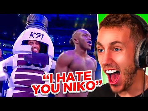 Miniminter Reacts To SNEAKING Into KSI's Boxing Match (In the ring)