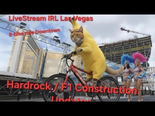 LIVESTREAM IRL Las Vegas, eBike ride, F1, Hardrock Hotel Construction Updates