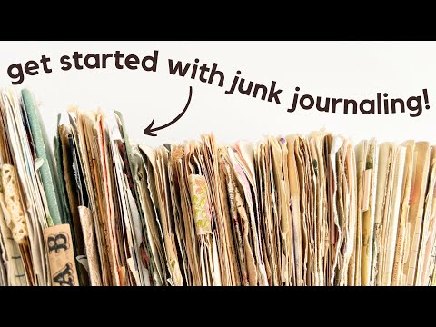 Junk journaling for beginners 🌟 Page ideas, upcycling papers & EASY no-sew journal!