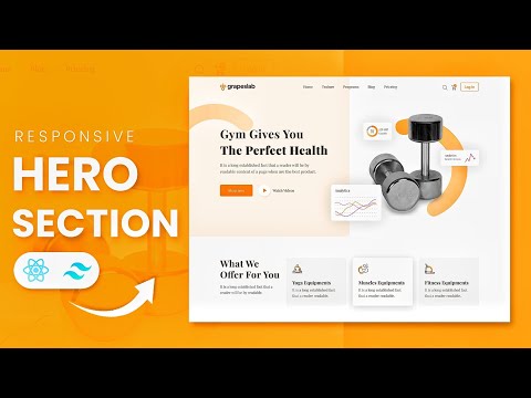 How to build Responsive Hero Section with React js + Tailwind + Framer-motion