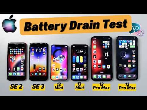 Ultimate 2025 iOS 18.3 Battery Drain Test iPhone SE2, SE3, 12 Mini, 13 Mini, 12 Pro Max, 13 Pro Max