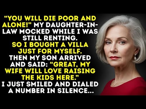 “You’ll Die Poor and Alone!” My Daughter-in-Law Mocked While I Was Still Renting.So I Bought a Villa