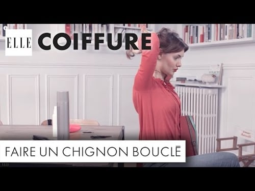 Tuto : Comment faire un chignon bouclé I ELLE Coiffure