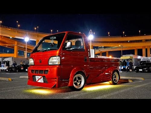 My New Japanese Mini Truck Goes to Its First Car Meet with Under Glow! 🚛✨