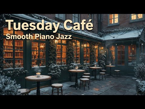 4K Cozy Winter Café ☕ Smooth Piano Jazz Music for Studying, Working & Relaxing