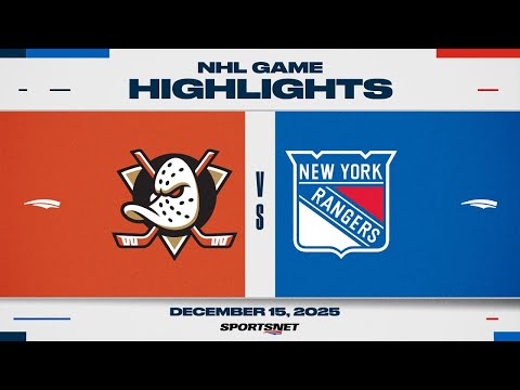 NHL Highlights | Ducks vs. Rangers - December 15, 2025