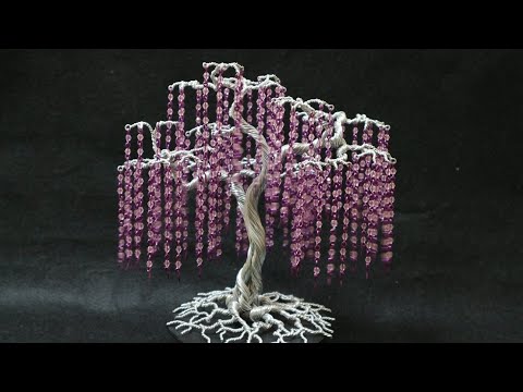 LEARN TO MAKE A WISTERIA BONSAI WIRE TREE | BEADS | WEEPING WILLOW |