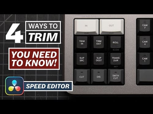 How to TRIM with the DaVinci Resolve SPEED EDITOR - Tutorial