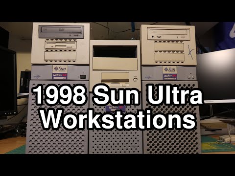 Sun Ultra 10 and Ultra 60 workstations power on