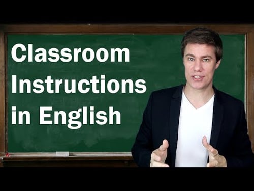 Classroom Instructions in English