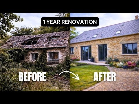 Saving an Abandoned House: One Year Restoration Timelapse