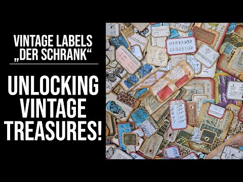 Unlocking vintage treasures: Sharing my antique cabinet finds for your junk journal with you!