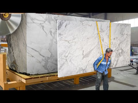 Genius Way They Cut & Carry Gigantic Marble Rocks From Quarry