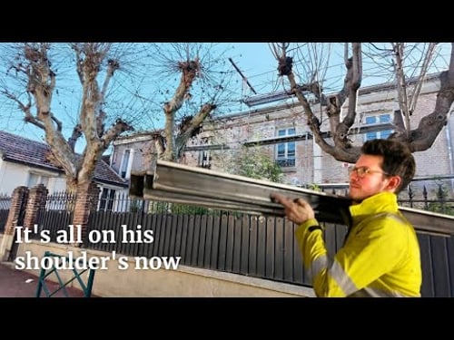 Struggling Under The Weight of This Project: Installing Our Structural Beams.