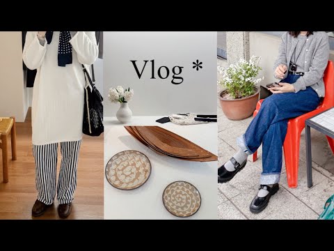 Vlog | 고효 | 봄 비 내리는 서촌🫧 | LFM , White Shop 서촌 쇼룸 구경🪞| 문달, PKBY, 모노하, 무아르무스 언박싱 | 부록은 도쿄쇼핑하울🪶