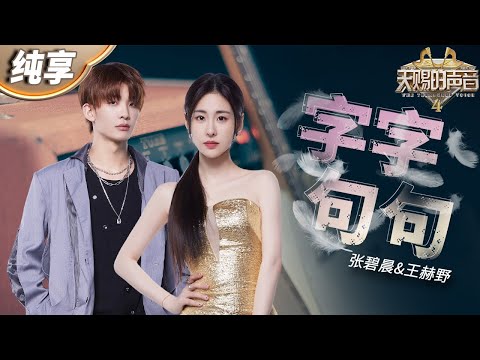 【纯享版】张碧晨王赫野深情对唱《字字句句》太好哭了!独特的嗓音搭配悠扬的曲调 “字字句句”都唱进了心里! #天赐的声音4 EP3