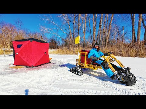 Building an Electric Ice Crawler And Taking it Ice Fishing